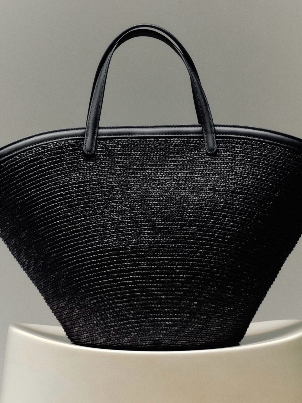 NWT COS Black Woven Tote Bag - Picture 4 of 4